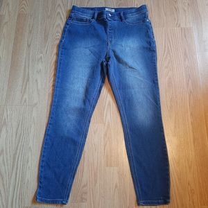 L.E.I. Stretch Pull On Ankle Denim Jeans High Waisted